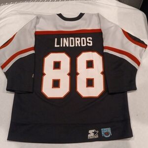 ERIC LINDROS Philadelphia Flyers Jersey Youth L / XL Starter Vintage